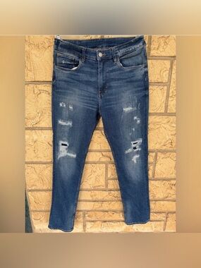 & Denim Skinny fit Coupe Distressed Blue Jeans Size 14Y +